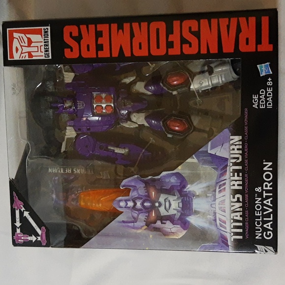 Transformers Generations Voyager Class Titans Return Nucleon & Galvatron SEALED - Picture 3 of 14